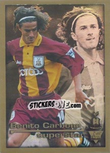 Sticker Superstar Benito Carbone - Premier League Inglese 2000-2001 n. 46R - Merlin