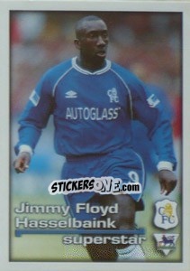 Sticker Superstar Jimmy Floyd Hasselbaink - Premier League Inglese 2000-2001 - Merlin