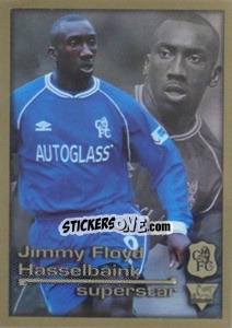 Sticker Superstar Jimmy Floyd Hasselbaink - Premier League Inglese 2000-2001 n. 86R - Merlin