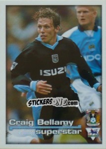 Sticker Superstar Craig Bellamy - Premier League Inglese 2000-2001 n. 106 - Merlin