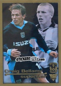 Figurina Superstar Craig Bellamy - Premier League Inglese 2000-2001 - Merlin
