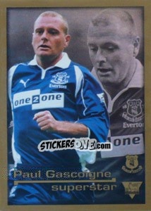 Sticker Superstar Paul Gascoigne - Premier League Inglese 2000-2001 n. 146R - Merlin