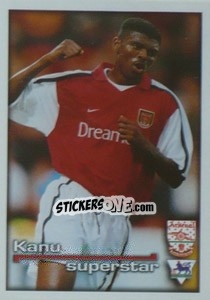 Cromo Superstar Nwankwo Kanu - Premier League Inglese 2000-2001 n. 6 - Merlin