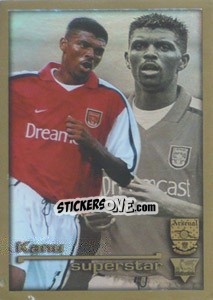 Figurina Superstar Nwankwo Kanu - Premier League Inglese 2000-2001 n. 6R - Merlin
