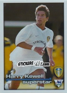 Sticker Superstar Harry Kewell - Premier League Inglese 2000-2001 n. 186 - Merlin