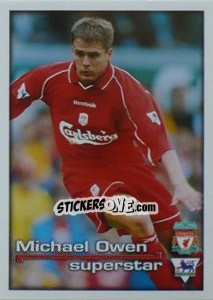 Cromo Superstar Michael Owen - Premier League Inglese 2000-2001 - Merlin