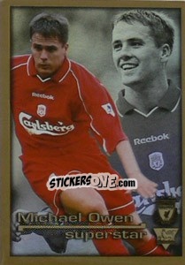 Sticker Superstar Michael Owen - Premier League Inglese 2000-2001 n. 232R - Merlin