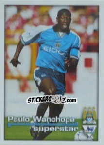 Figurina Superstar Paulo Wanchope - Premier League Inglese 2000-2001 - Merlin