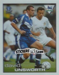 Sticker David Unsworth - Premier League Inglese 2000-2001 n. F - Merlin