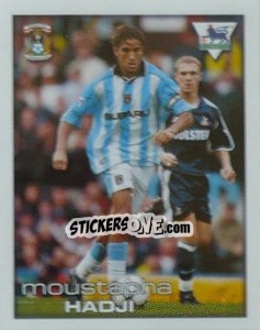 Cromo Moustapha Hadji - Premier League Inglese 2000-2001 - Merlin