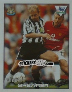 Figurina Alan Shearer - Premier League Inglese 2000-2001 - Merlin