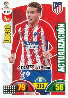 Sticker Lucas Hernández - Liga Santander 2017-2018. Adrenalyn XL n. 41bis - Panini