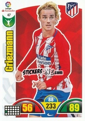 Sticker Griezmann - Liga Santander 2017-2018. Adrenalyn XL n. 47 - Panini
