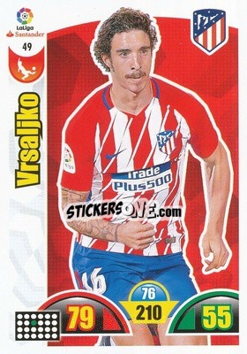 Sticker Sime Vrsaljko - Liga Santander 2017-2018. Adrenalyn XL n. 49 - Panini