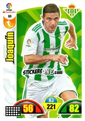 Sticker Joaquín - Liga Santander 2017-2018. Adrenalyn XL n. 80 - Panini
