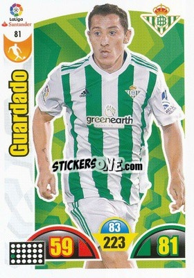 Sticker Guardado - Liga Santander 2017-2018. Adrenalyn XL n. 81 - Panini