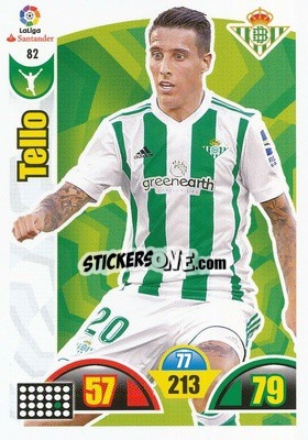 Sticker Tello - Liga Santander 2017-2018. Adrenalyn XL n. 82 - Panini