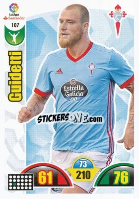 Sticker Guidetti - Liga Santander 2017-2018. Adrenalyn XL n. 107 - Panini