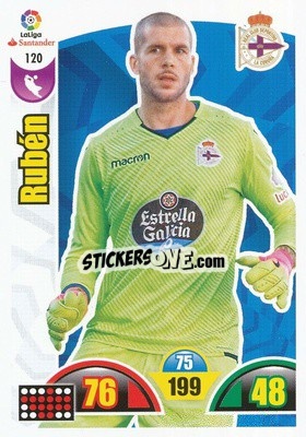 Sticker Rubén - Liga Santander 2017-2018. Adrenalyn XL n. 120 - Panini
