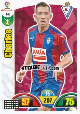 Sticker Charles - Liga Santander 2017-2018. Adrenalyn XL n. 143 - Panini