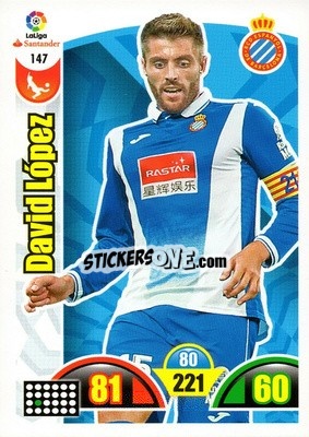 Sticker David López - Liga Santander 2017-2018. Adrenalyn XL - Panini