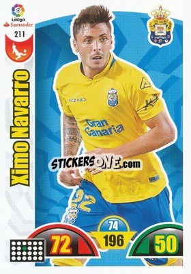 Sticker Ximo Navarro - Liga Santander 2017-2018. Adrenalyn XL n. 211 - Panini