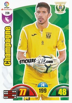 Sticker Champagne - Liga Santander 2017-2018. Adrenalyn XL n. 228 - Panini