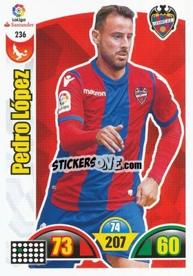 Sticker Pedro López - Liga Santander 2017-2018. Adrenalyn XL - Panini