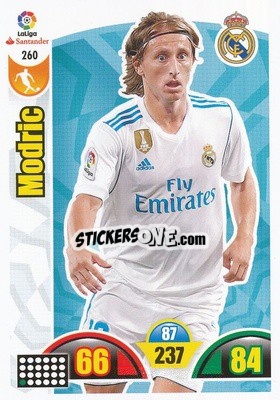 Sticker Modric - Liga Santander 2017-2018. Adrenalyn XL n. 260 - Panini