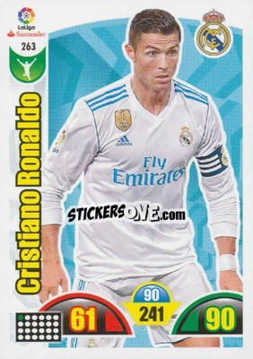 Sticker Cristiano Ronaldo - Liga Santander 2017-2018. Adrenalyn XL - Panini