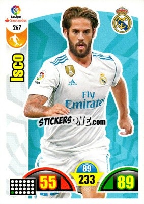 Sticker Isco - Liga Santander 2017-2018. Adrenalyn XL - Panini