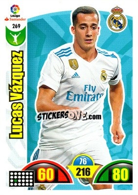 Sticker Lucas Vázquez - Liga Santander 2017-2018. Adrenalyn XL n. 269 - Panini