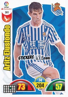 Cromo Aritz Elustondo - Liga Santander 2017-2018. Adrenalyn XL n. 301 - Panini