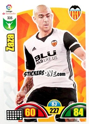 Sticker Zaza - Liga Santander 2017-2018. Adrenalyn XL n. 335 - Panini