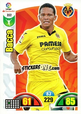 Sticker Bacca - Liga Santander 2017-2018. Adrenalyn XL n. 352 - Panini