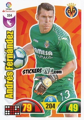 Sticker Andrés Fernández - Liga Santander 2017-2018. Adrenalyn XL n. 354 - Panini