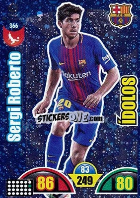 Sticker Sergi Roberto - Liga Santander 2017-2018. Adrenalyn XL n. 366 - Panini