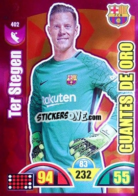 Cromo ter Stegen - Liga Santander 2017-2018. Adrenalyn XL n. 402 - Panini