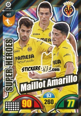 Sticker Maillot Amarillo - Liga Santander 2017-2018. Adrenalyn XL n. 441 - Panini