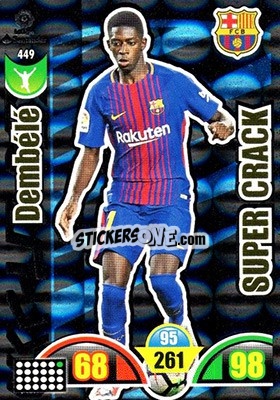 Sticker Ousmane Dembélé - Liga Santander 2017-2018. Adrenalyn XL n. 449 - Panini