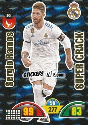 Sticker Sergio Ramos - Liga Santander 2017-2018. Adrenalyn XL n. 454 - Panini