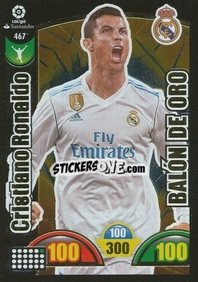 Sticker Cristiano Ronaldo - Liga Santander 2017-2018. Adrenalyn XL n. 467 - Panini