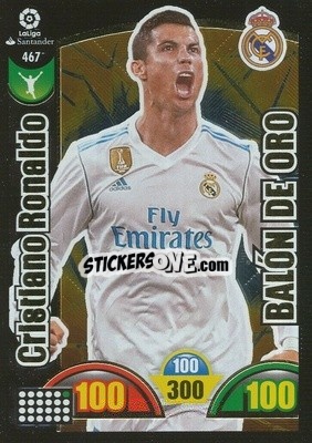 Figurina Cristiano Ronaldo - Liga Santander 2017-2018. Adrenalyn XL - Panini