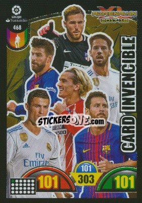 Sticker Card Invencible - Liga Santander 2017-2018. Adrenalyn XL n. 468 - Panini