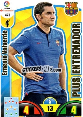Cromo Ernesto Valverde - Liga Santander 2017-2018. Adrenalyn XL n. 473 - Panini