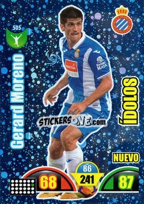 Sticker Gerard Moreno - Liga Santander 2017-2018. Adrenalyn XL n. 505 - Panini