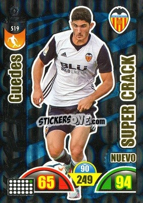 Sticker Guedes - Liga Santander 2017-2018. Adrenalyn XL n. 519 - Panini