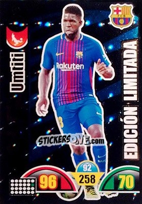 Sticker Umtiti - Liga Santander 2017-2018. Adrenalyn XL n. LE-SU - Panini