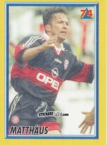 Sticker Lothar Matthaus - Svijet Slicica Za Prvaka Europe n. 74 - NO EDITOR