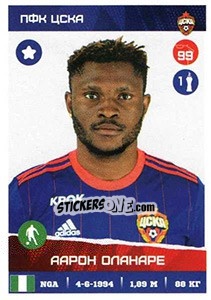 Sticker Аарон Оланаре - Russian Premier League 2017-2018 n. 75 - Panini